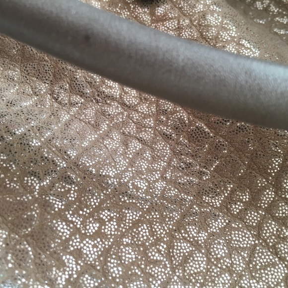 SOLD Coach vintage metallic Lidsey leather handbag, champagne - Picture 10 of 16